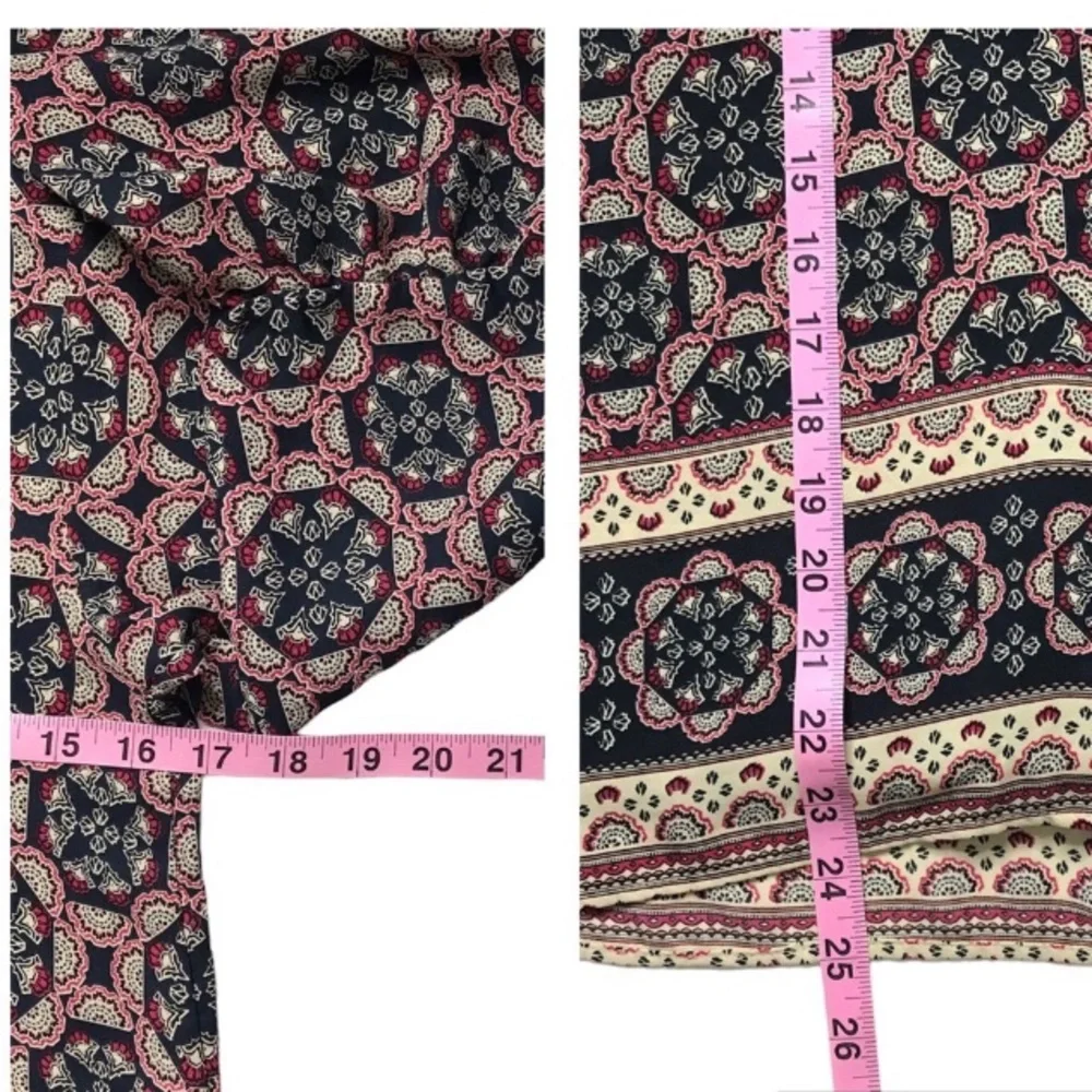 Abercrombie A&F Boho Tie V-Neck Bell Sleeve Blouse Top Peasant Hippie EUC SZ XS